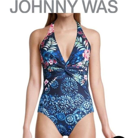 Johnny Was Other - Johnny Was Annia Twist Floral One-Piece Swimsuit Size XS